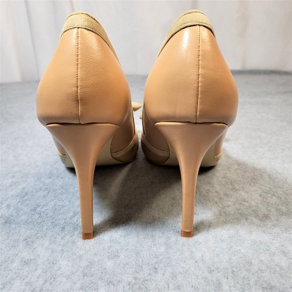 * So Me Nude Pump With A Bow On Vamp & 3 1/2 Inch Heel - Picture 4 of 8